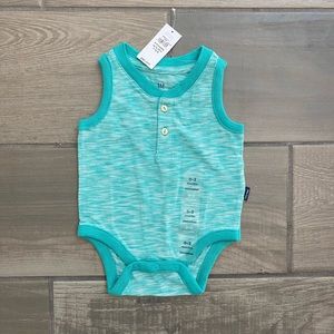 Baby Gap Henley Bodysuit Turquoise 0-3 Months